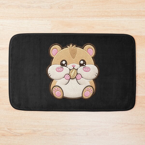 Item preview, Cute Kawaii Baby Hamster Embroidery Patch | Chibi Hamster Satin Stitch Design designed and sold by ColorSplash123.