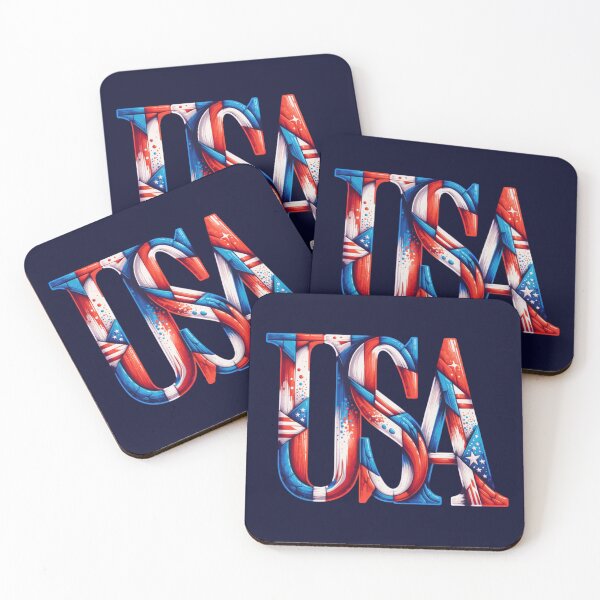 Item preview, 4th of July USA Shirt Patriotic Cubist American Flag Tee designed and sold by maxiprom.