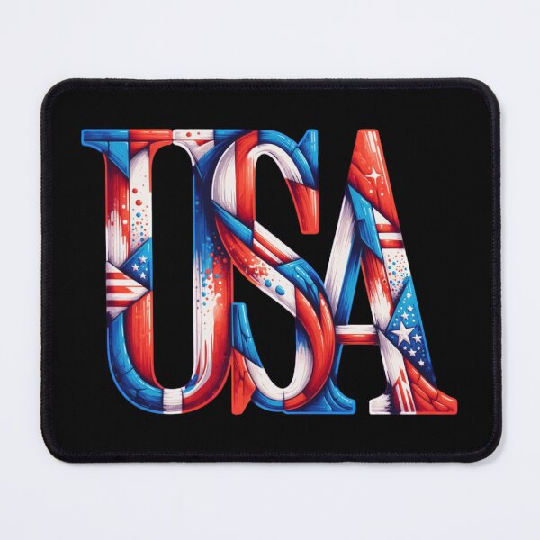 Item preview, 4th of July USA Shirt Patriotic Cubist American Flag Tee designed and sold by maxiprom.