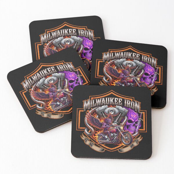 Item preview, Milwaukee Iron Harley Davidson Dark Biker Aesthetic Graphic designed and sold by enzoade.