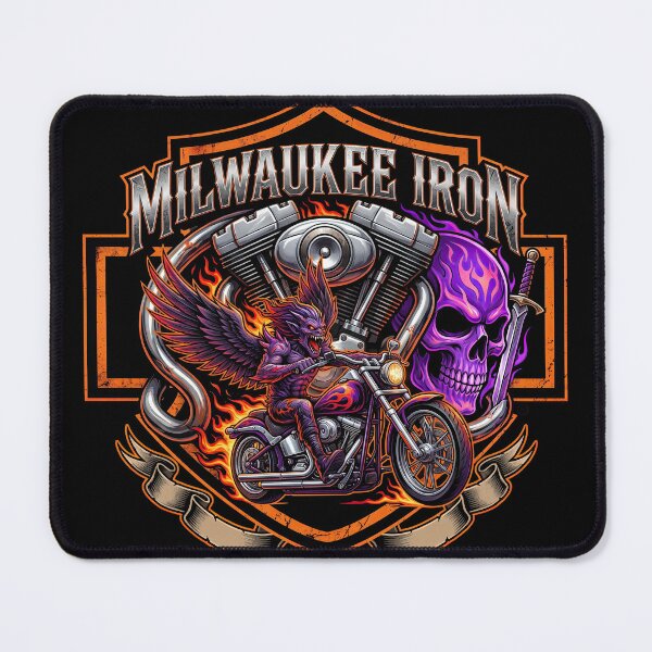Item preview, Milwaukee Iron Harley Davidson Dark Biker Aesthetic Graphic designed and sold by enzoade.