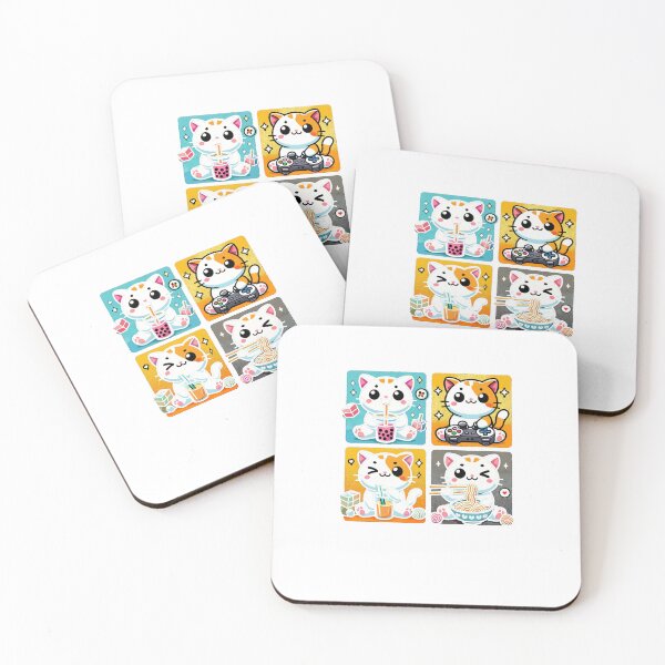 Item preview, Kawaii Cat Snack Grid designed and sold by SiarheiYur.