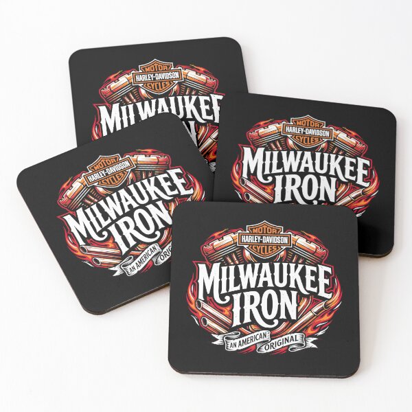 Item preview, Milwaukee Iron Harley Davidson Retro Highway Artwork designed and sold by enzoade.