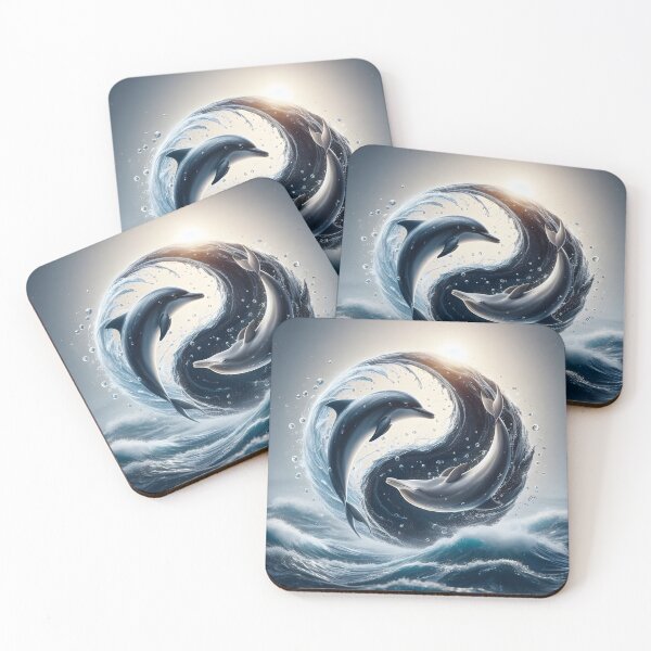 Item preview, Dolphin Yin Yang Zen Harmony Circle designed and sold by Sybille-Yates.