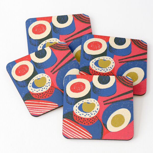 Item preview, Sushi Bar Block Art designed and sold by Retro Type.