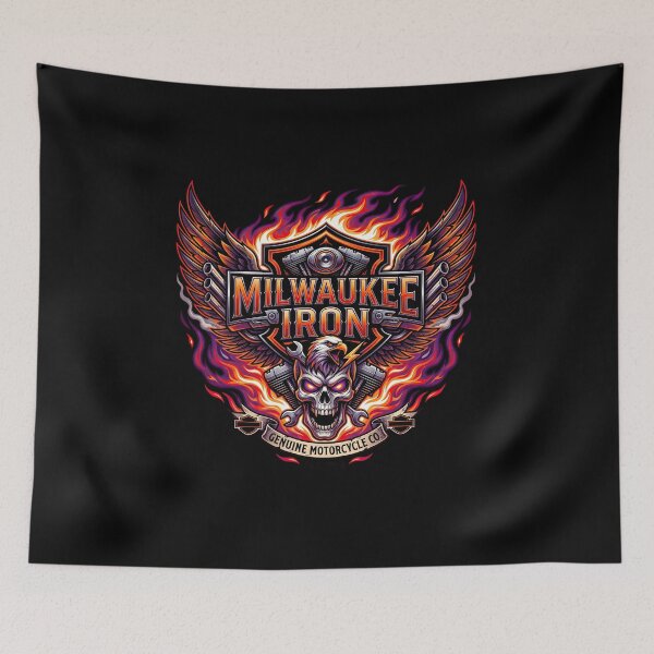 Item preview, Milwaukee Iron Harley Davidson Custom Cruiser Graphic designed and sold by enzoade.
