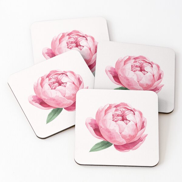 Artikelvorschau, Aquarellmalerei einer rosa Pfingstrose entworfen und verkauft von uunaa.