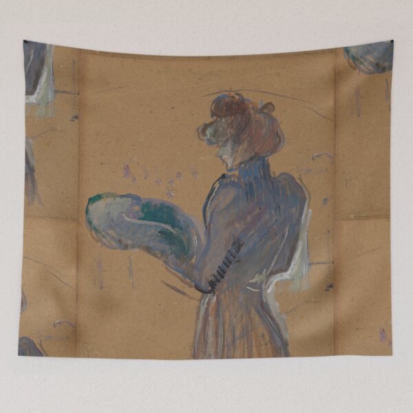Item preview, La Modiste Mademoiselle Margouin by Henri de Toulouse-Lautrec | Vintage French Fashion Art Print designed and sold by artofuniverse.