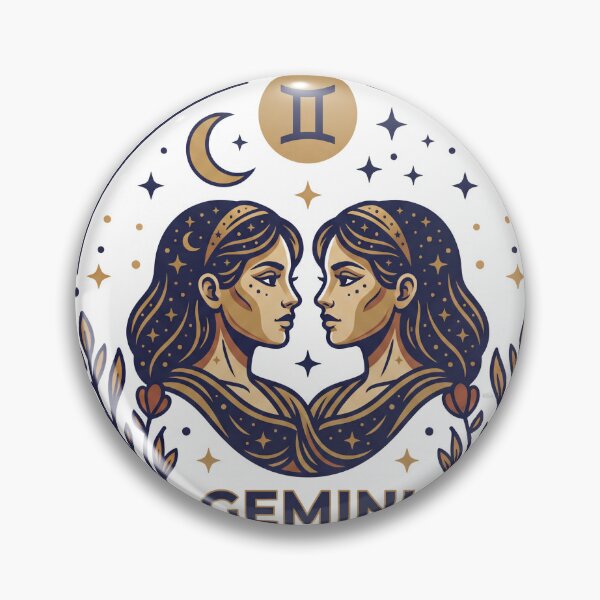 Item preview, Mystical Gemini Zodiac Twins Celestial Aesthetic Art designed and sold by Wittylayer.