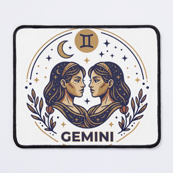 Item preview, Mystical Gemini Zodiac Twins Celestial Aesthetic Art designed and sold by Wittylayer.