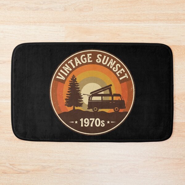 Item preview, Retro 1970s Vintage Camper Van Sunset designed and sold by InkRebelprint.