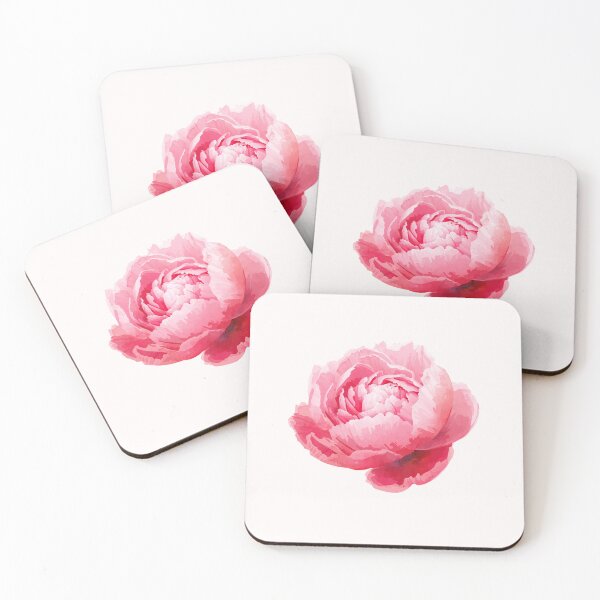 Artikelvorschau, Aquarellmalerei einer rosa Pfingstrose entworfen und verkauft von uunaa.