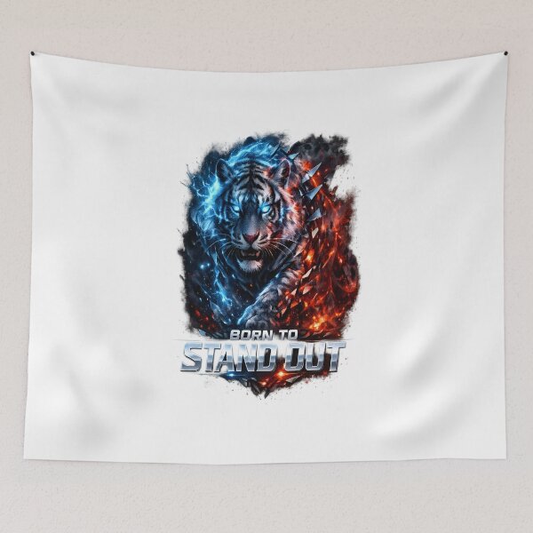 Item preview, Born To Stand Out – Neon Tiger Cyberpunk Streetwear designed and sold by VelmoraKart.