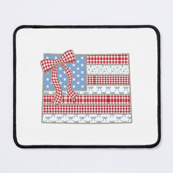 Item preview, Cute Patriotic Colorado Map with Red Gingham Bow designed and sold by Paper Drip.