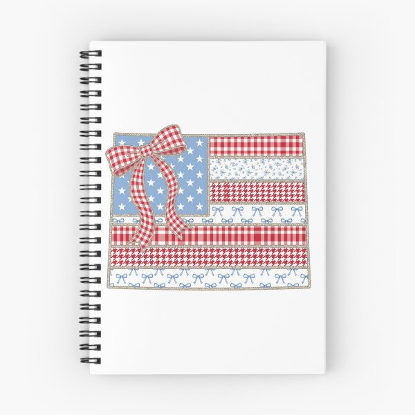 Item preview, Cute Patriotic Colorado Map with Red Gingham Bow designed and sold by Paper Drip.