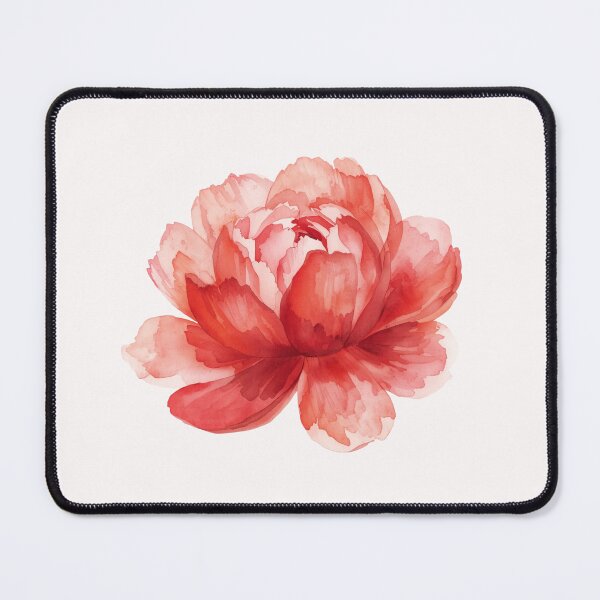Item preview, Red peony flower watercolor painting designed and sold by uunaa.