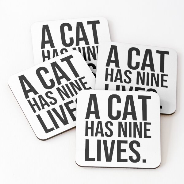 Item preview, A cat has nine lives quotes for cats lovers designed and sold by Pikkalo.