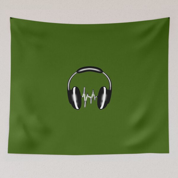 Item preview, Music Is Life Heartbeat Headphones Music Headphones DJ Oversize designed and sold by AstronautMerch.