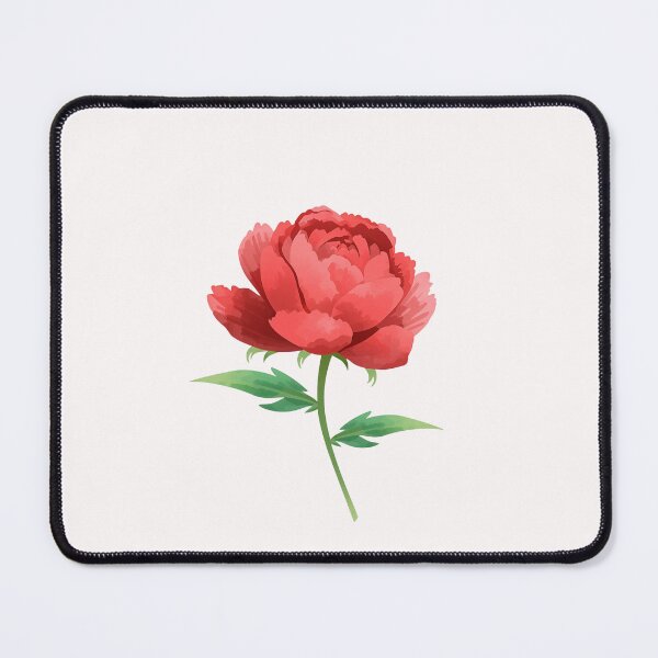 Item preview, Red peony flower watercolor painting designed and sold by uunaa.