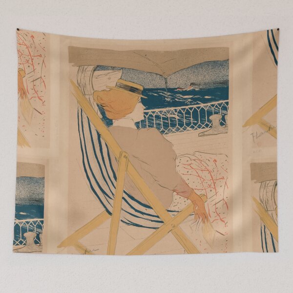Item preview, La Passagère du 54 by Henri de Toulouse-Lautrec | Vintage Coastal Travel Art Print designed and sold by artofuniverse.