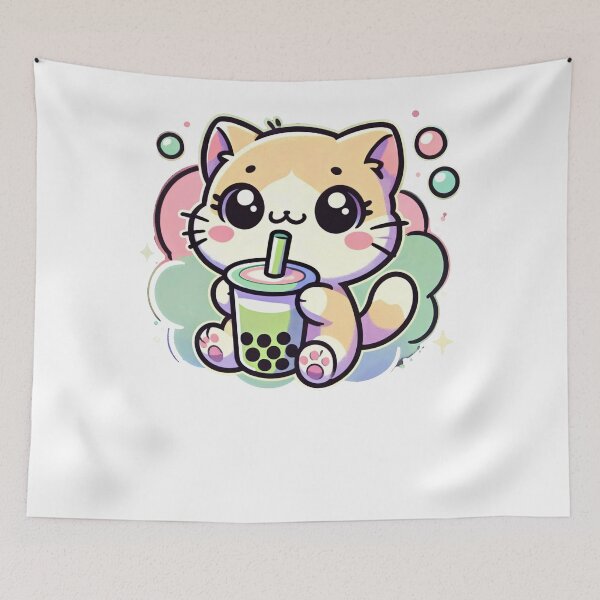 Artikelvorschau, Pastel Kitten Bubble Tea entworfen und verkauft von SiarheiYur.