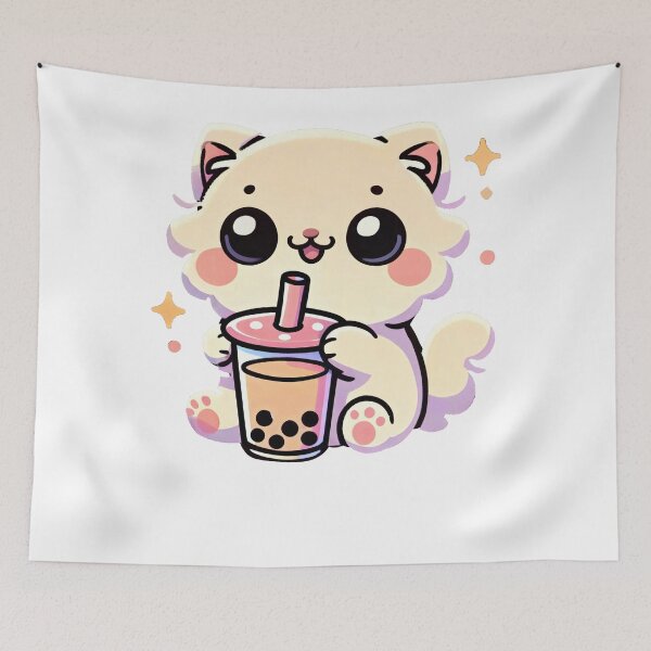Artikelvorschau, Kawaii-Katze Boba-Tee entworfen und verkauft von SiarheiYur.