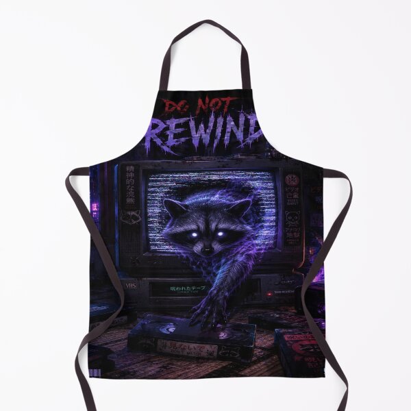 Item preview, VHS Spirit Raccoon – Retro Horror Anime Glitch Design designed and sold by UnknownFrame.