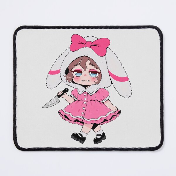 Item preview, Cute Creepy Bunny Girl Horror Chibi Anime Art designed and sold by HeyChickasClubX.