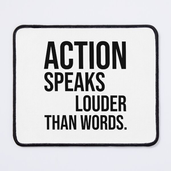 Item preview, Action speaks louder than words motivational quotes designed and sold by Pikkalo.