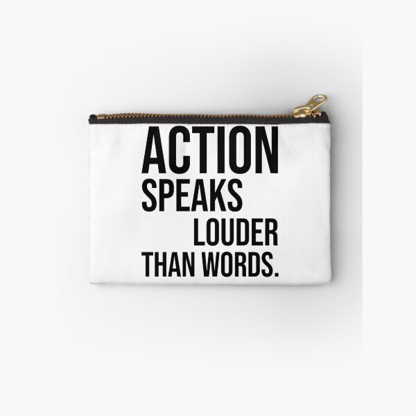 Item preview, Action speaks louder than words motivational quotes designed and sold by Pikkalo.