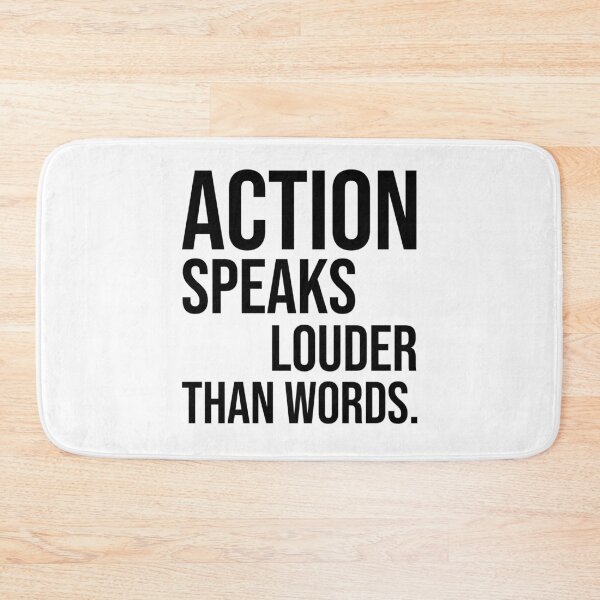 Item preview, Action speaks louder than words motivational quotes designed and sold by Pikkalo.