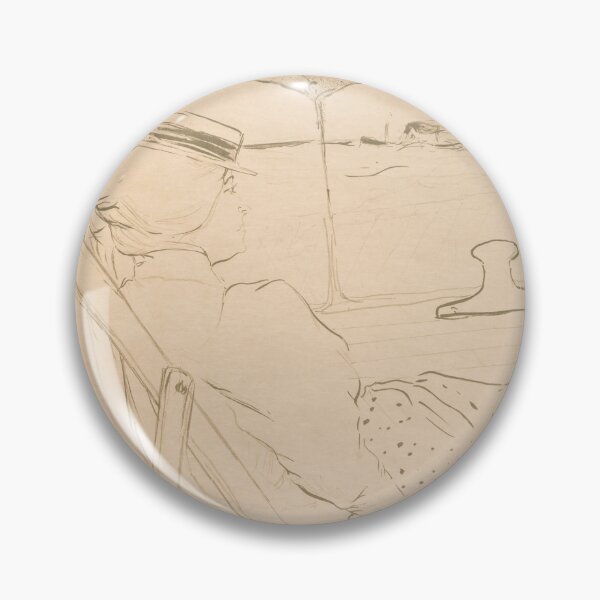 Item preview, La Passagère du by Henri de Toulouse-Lautrec | Minimalist Vintage French Line Art Print designed and sold by artofuniverse.