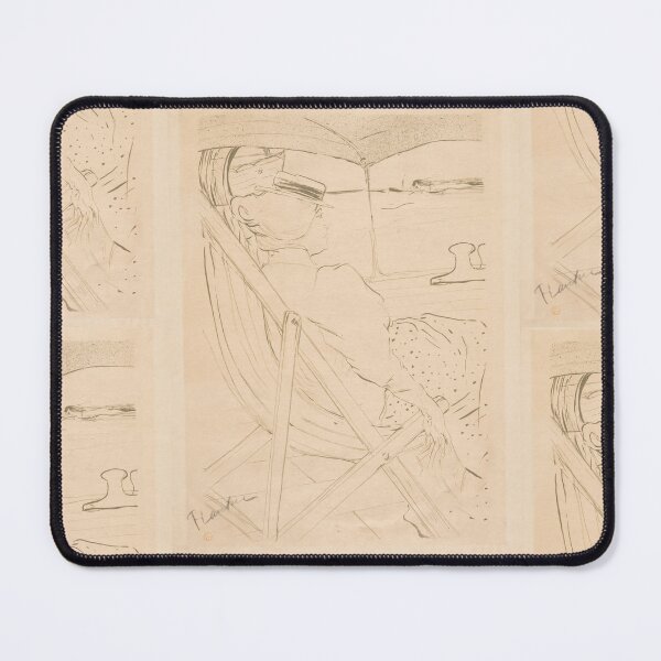 Item preview, La Passagère du by Henri de Toulouse-Lautrec | Minimalist Vintage French Line Art Print designed and sold by artofuniverse.