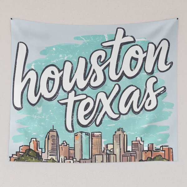Item preview, Houston Texas Cute Landscape Retro Skyline Background Turtle designed and sold by HowToCanadian.