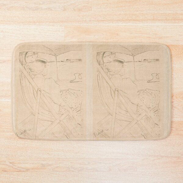 Item preview, La Passagère du by Henri de Toulouse-Lautrec | Minimalist Vintage French Line Art Print designed and sold by artofuniverse.