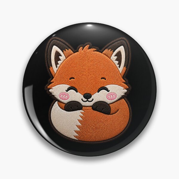 Item preview, Kawaii Baby Fox Embroidery Patch Cute Chibi Animal designed and sold by ColorSplash123.