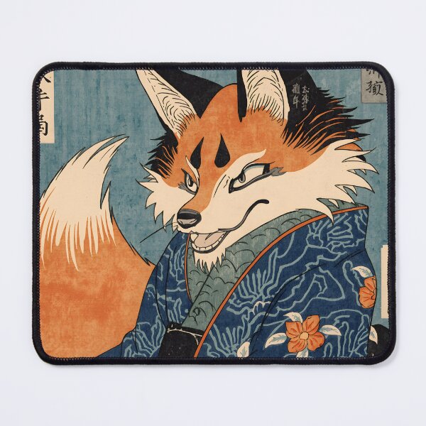 Item preview, Smirking Kitsune Fox – Japanese Ukiyo-e Yokai Art designed and sold by kaxymax.