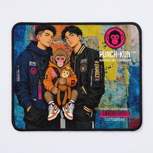 Item preview, Japanese Macaque "Punch-Kun" & Zookeeper Family Bond, Streetwear Anime Hypebeast Design - Urban Fashion. designed and sold by PinnyPxStudio.