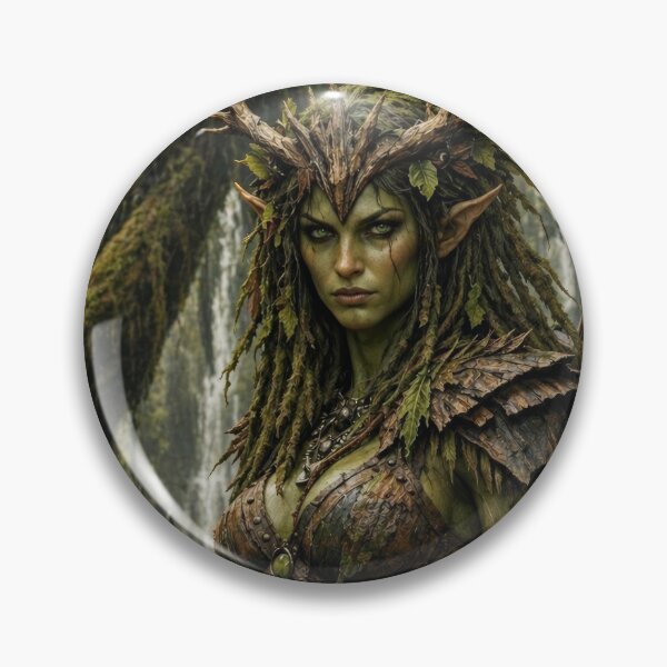 Item preview, Forest Huntress Archer in Enchanted Woods | Mystic Nature Warrior Art designed and sold by DrakariArt.