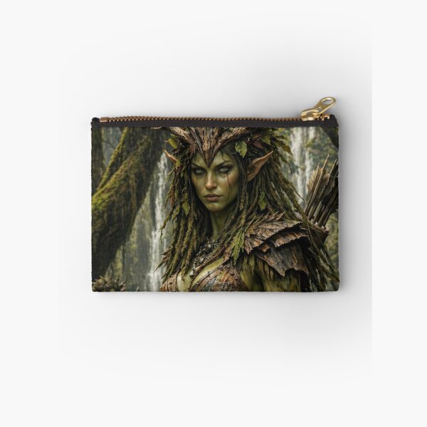 Item preview, Forest Huntress Archer in Enchanted Woods | Mystic Nature Warrior Art designed and sold by DrakariArt.