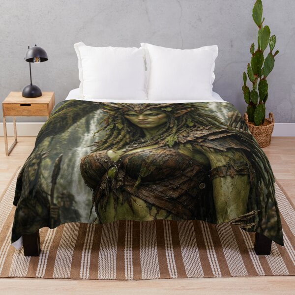 Item preview, Forest Huntress Archer in Enchanted Woods | Mystic Nature Warrior Art designed and sold by DrakariArt.
