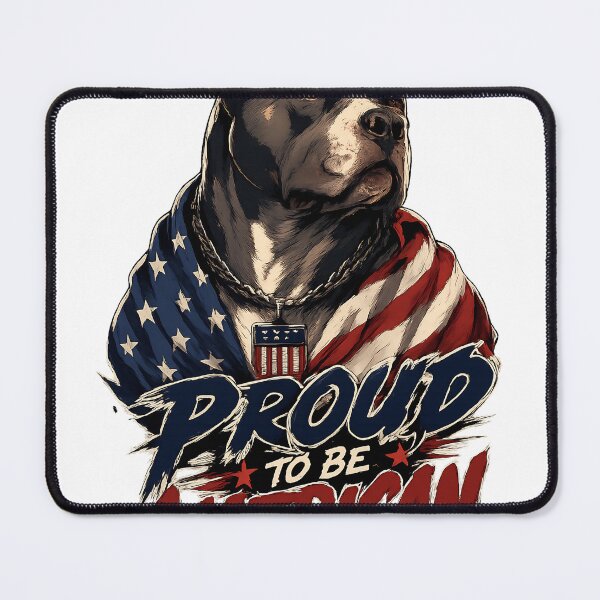Item preview, Proud To Be American Pitbull Patriot Dog designed and sold by Rightstudio1.