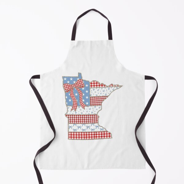 Item preview, Cute Patriotic Minnesota Map with Red Gingham Bow designed and sold by Paper Drip.
