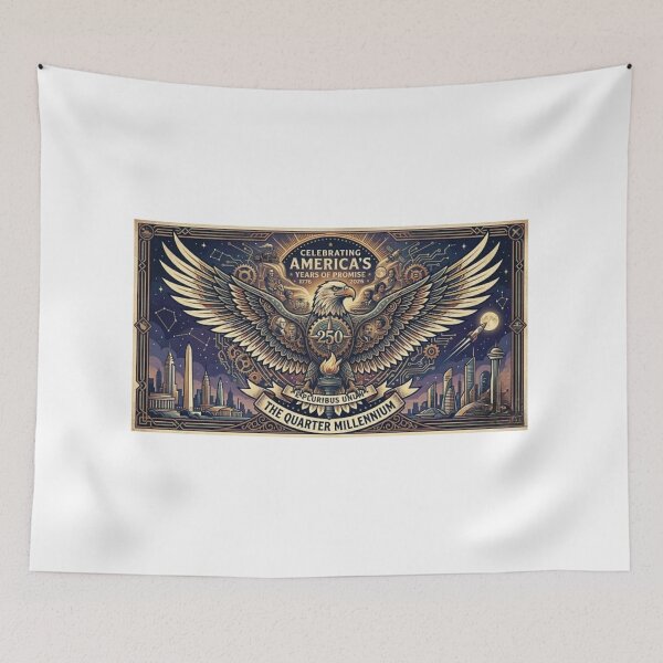 Item preview, America 250 Years: The Quarter Millennium Celebration - Vintage Patriotic Eagle Art designed and sold by Csstoree.