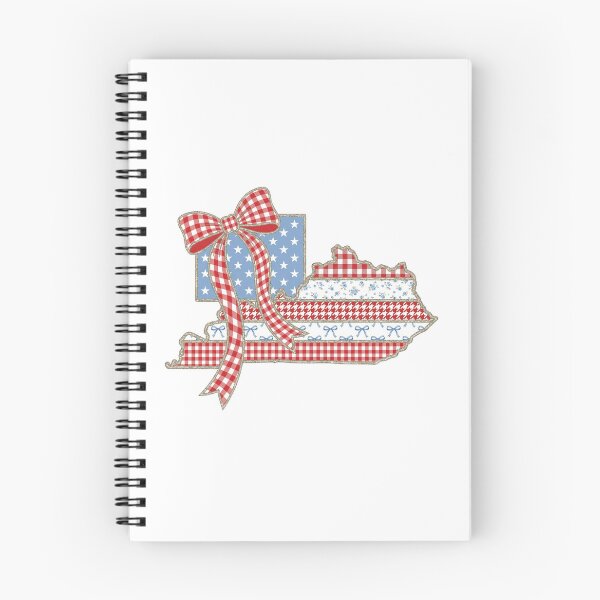 Item preview, Cute Patriotic Kentucky Map with Red Gingham Bow designed and sold by Paper Drip.