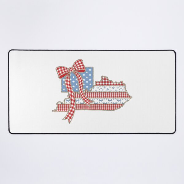 Item preview, Cute Patriotic Kentucky Map with Red Gingham Bow designed and sold by Paper Drip.