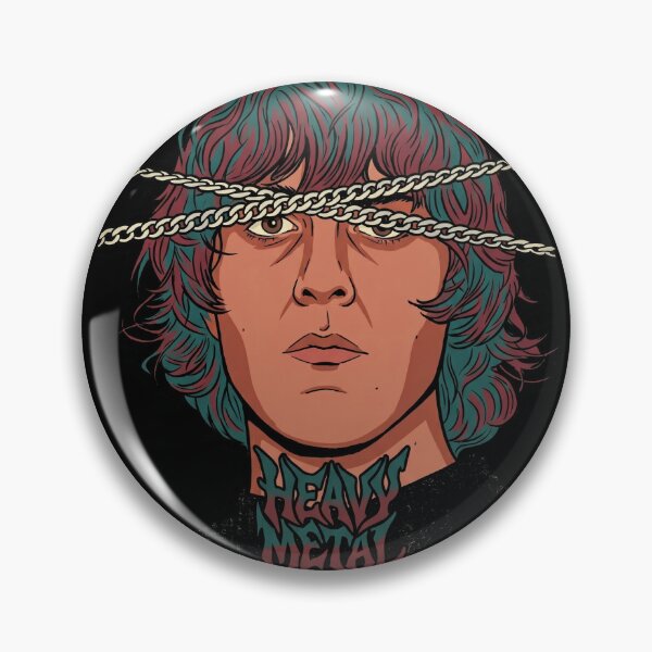 Item preview, Forged In Chains Heavy Metal Retro Comic Portrait designed and sold by Brilleking.
