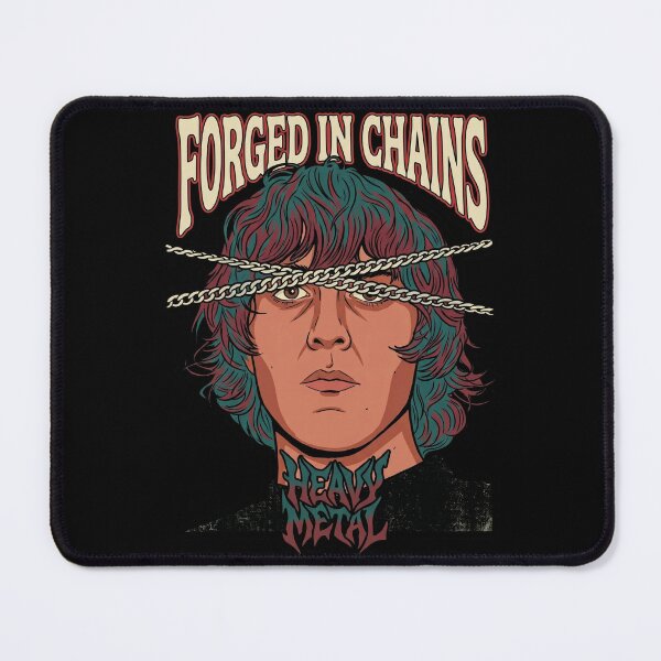 Item preview, Forged In Chains Heavy Metal Retro Comic Portrait designed and sold by Brilleking.