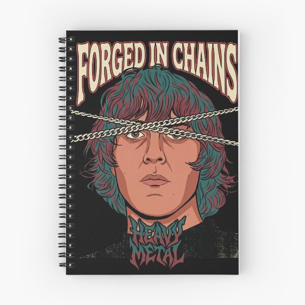 Item preview, Forged In Chains Heavy Metal Retro Comic Portrait designed and sold by Brilleking.