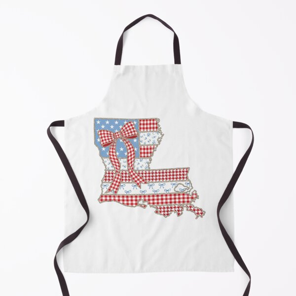 Item preview, Cute Patriotic Louisiana Map with Red Gingham Bow designed and sold by Paper Drip.